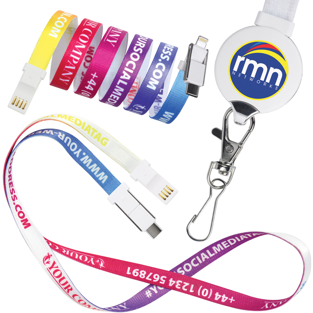 Promo 3-in-1 USB Lanyard Cable
