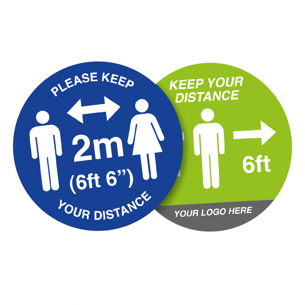 Self Distancing Floor Stickers