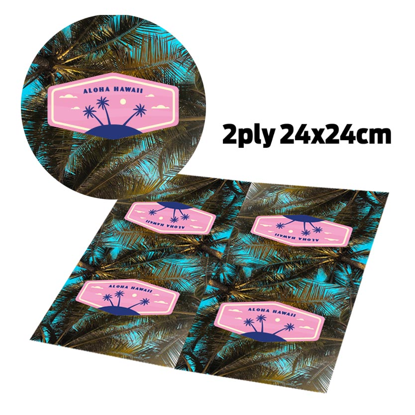 Paper Napkin Cocktail 2Ply - Full Coverage (25x25cm)
