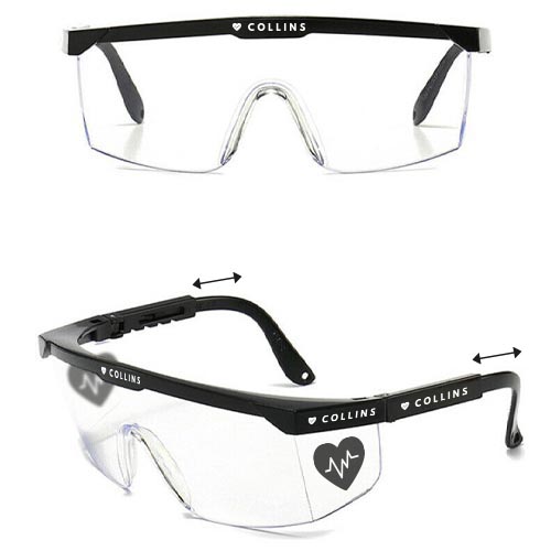 Anti-fog Safety Glasses - Black Frame