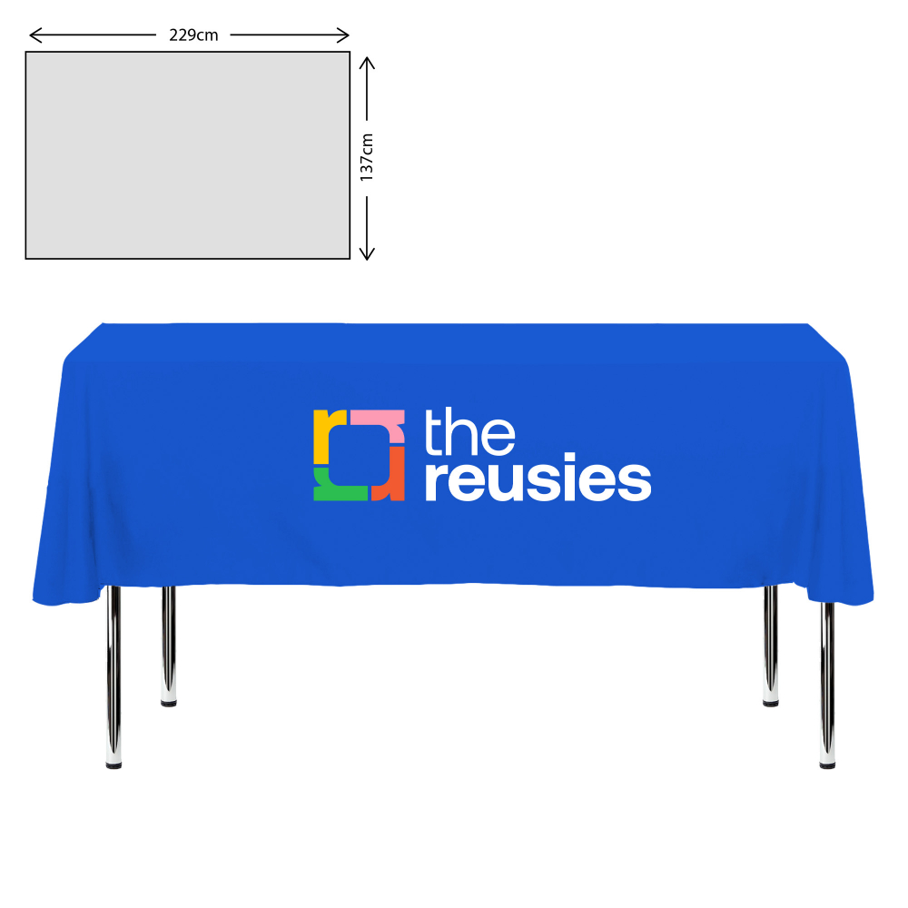 Nappe en tissu de qualité supérieure - 138x229cm (Table de 5 pieds - chute courte)