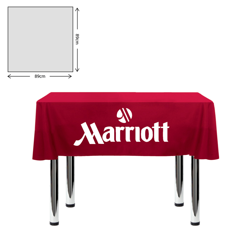 Nappe en tissu de qualité supérieure - carrée - 89x89cm (table de 2 pieds de haut - chute courte)