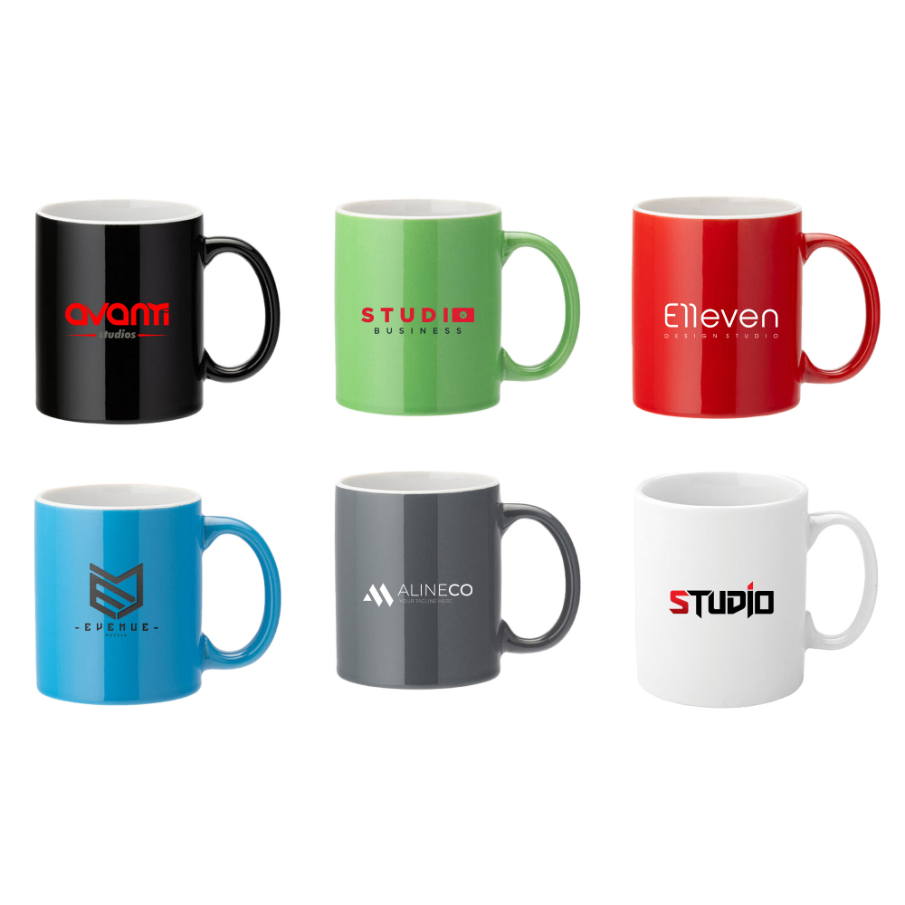 White Straight-Sided Mug 12oz (34cl) - Coloured