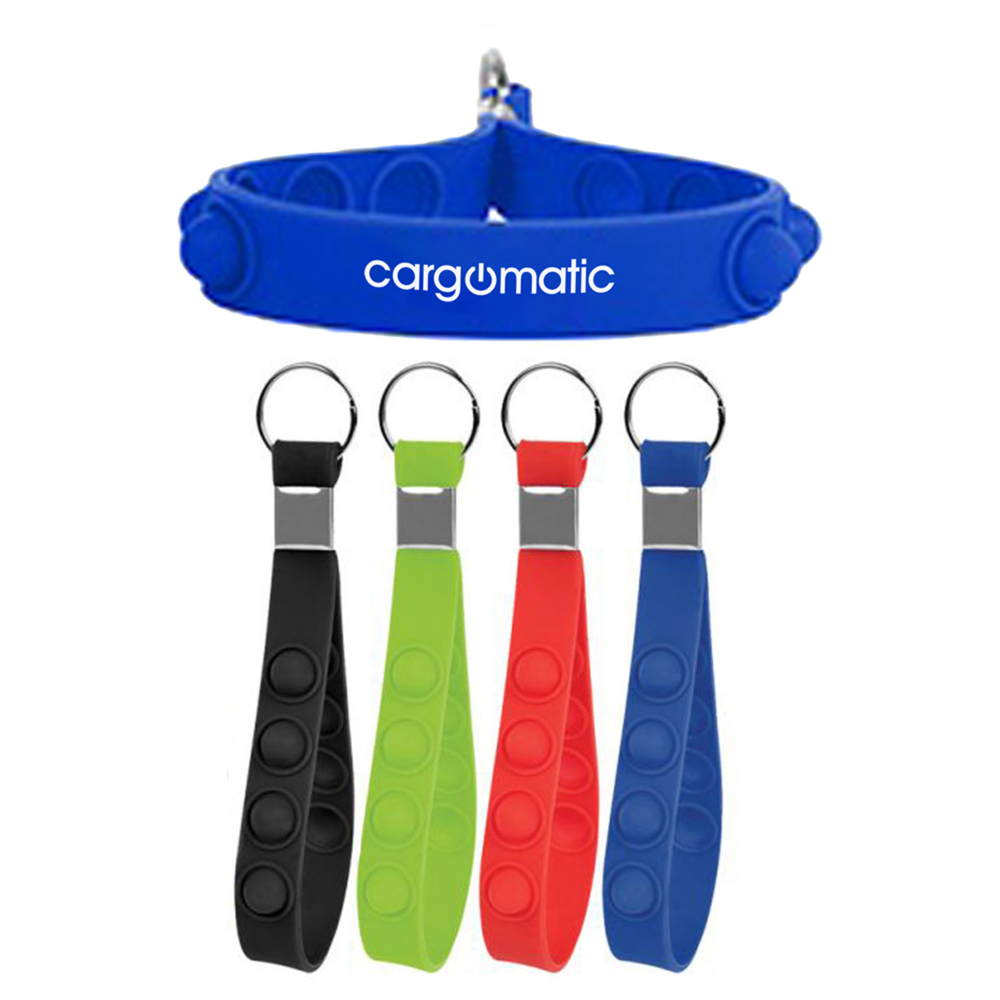 Pop It Wrist Strap Keychain