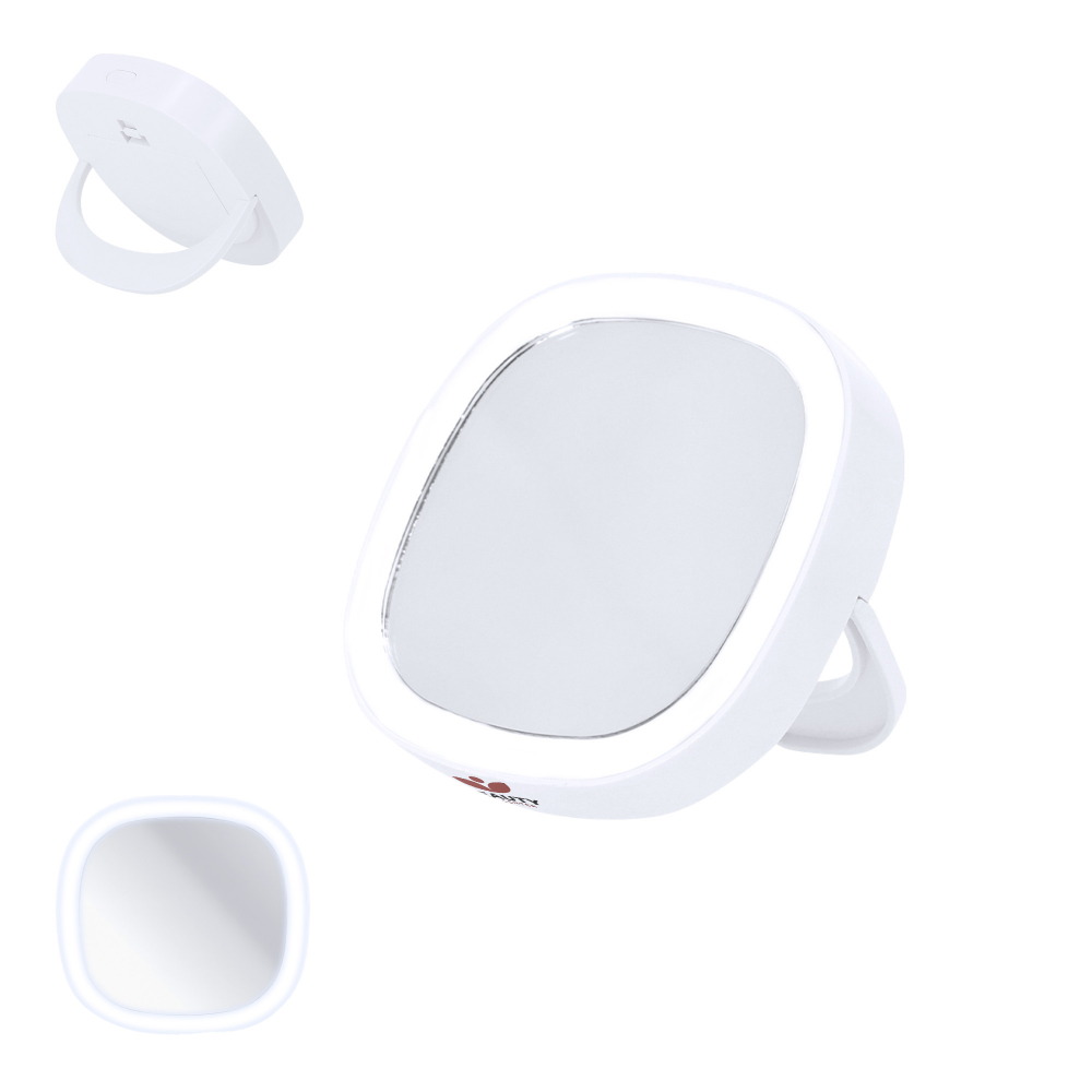 Folding Mirror With Light