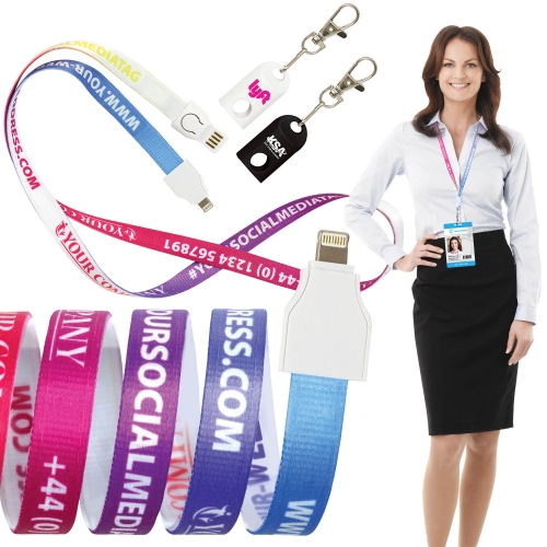 Fabric 2in-1 USB Lanyard Cable